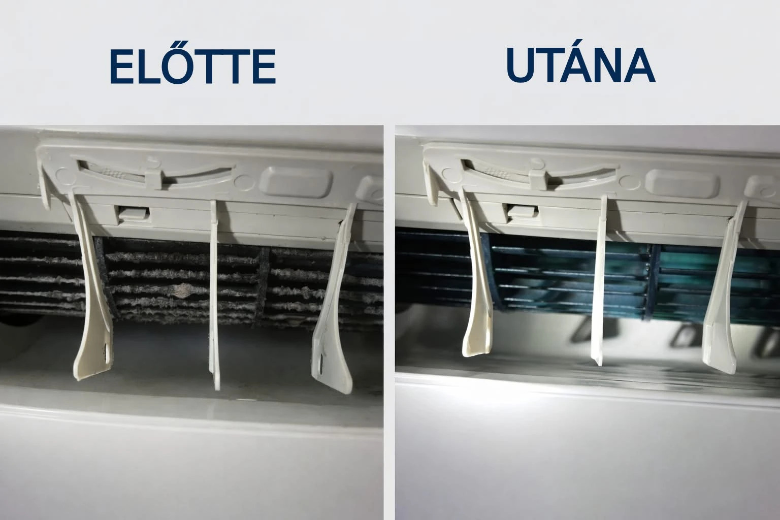 OzoneForce klímatisztítás előtte és utána